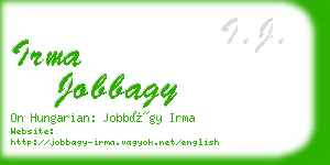 irma jobbagy business card